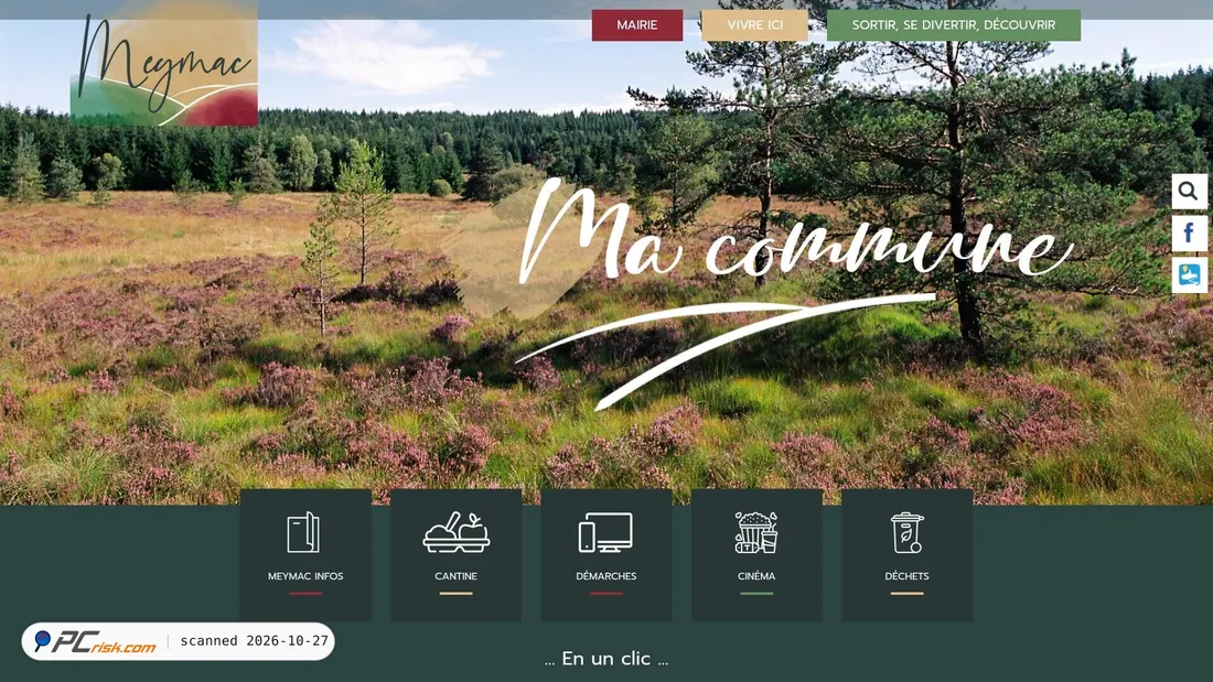 Screenshot of meymac.fr