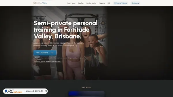 mformfitness.com.au screenshot