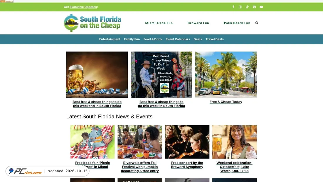 Captura de ecrã de miamionthecheap.com