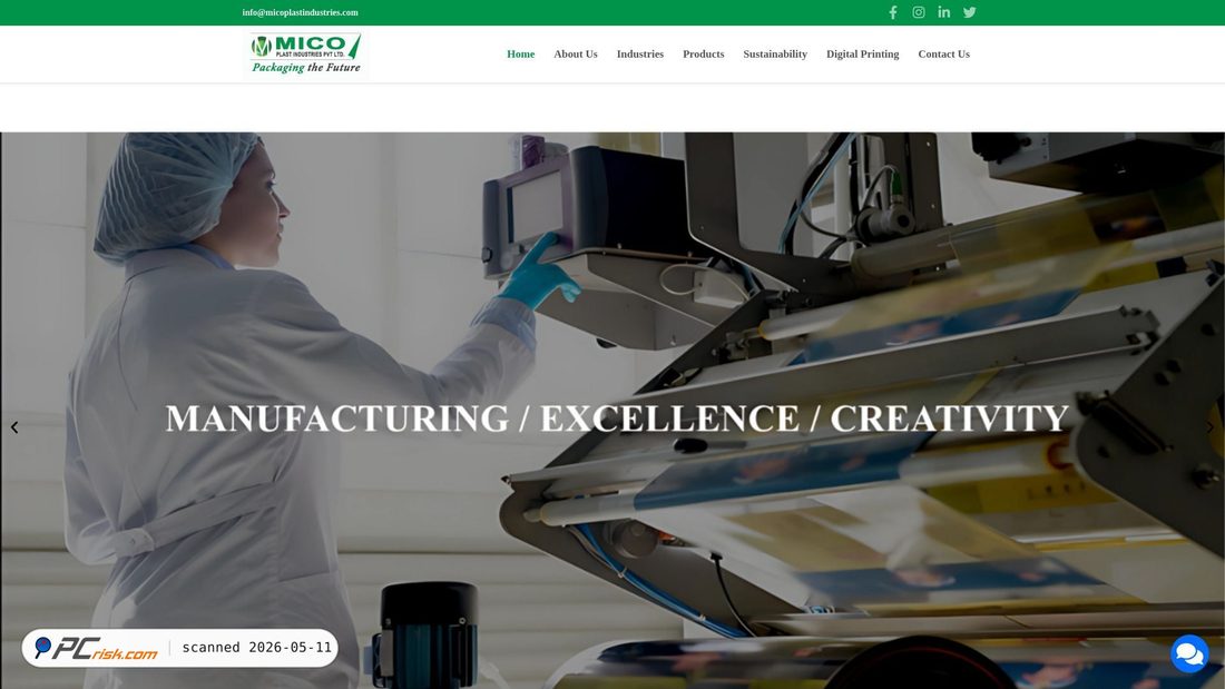 Screenshot von micoplastindustries.com