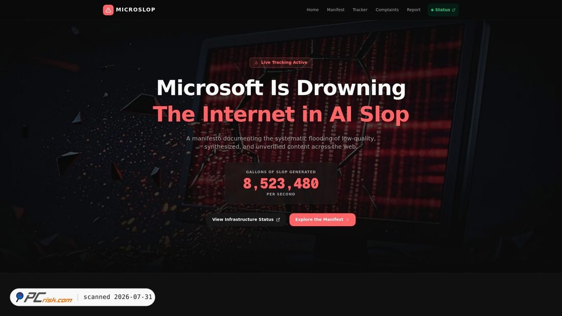 Screenshot of microslop.com