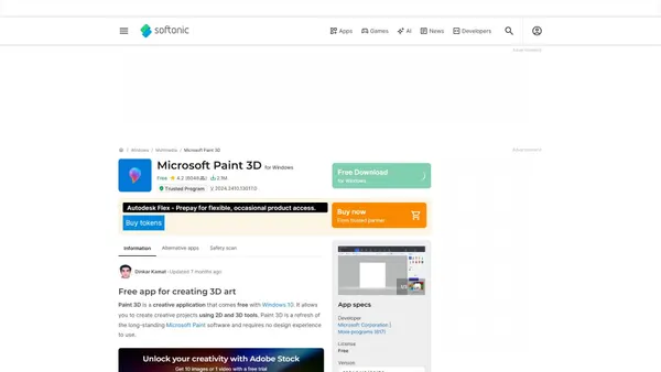 microsoft-paint-3d.en.softonic.com screenshot