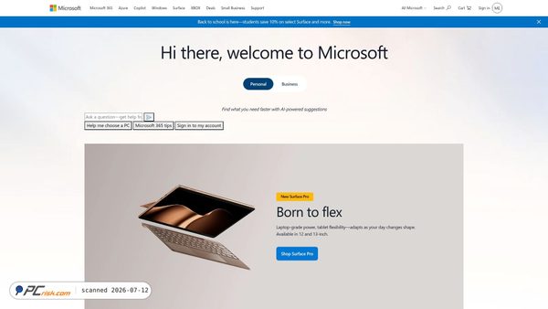 microsoft.com screenshot