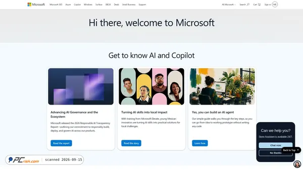 microsoft.com screenshot