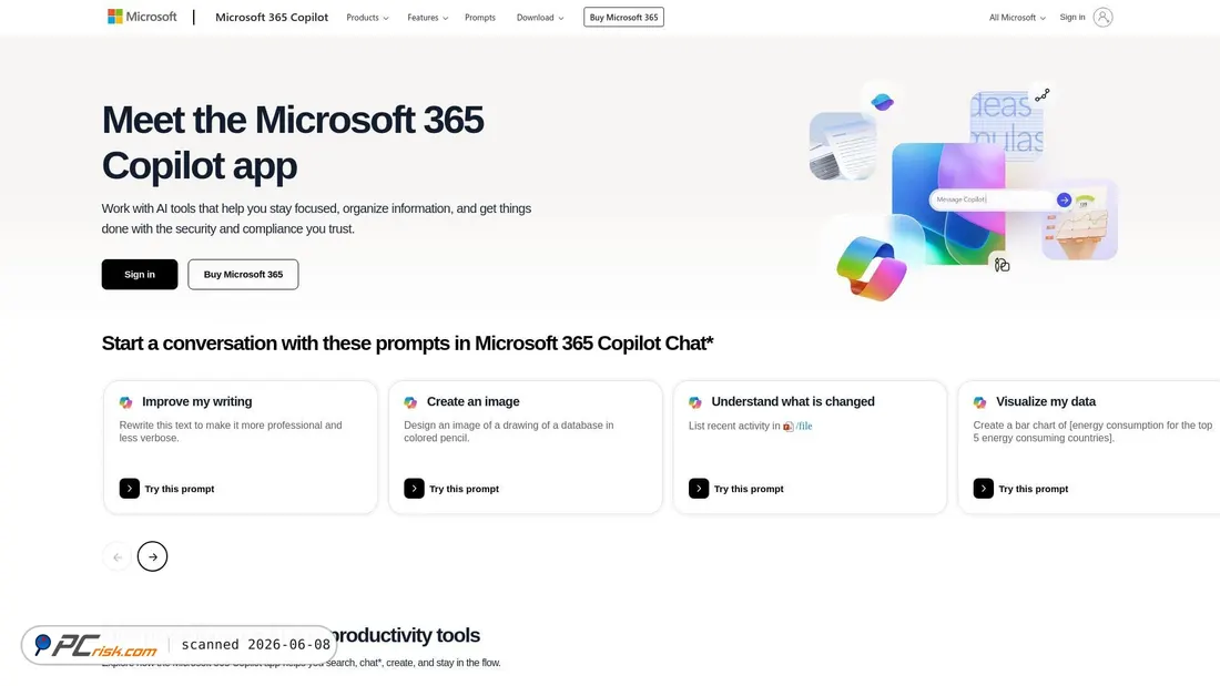 Screenshot di microsoft365.com