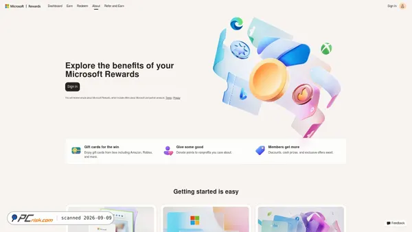microsoftrewards.com Screenshot