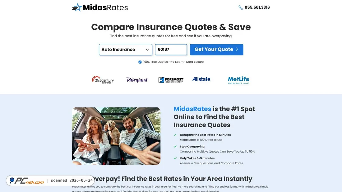 Screenshot of midasrates.com