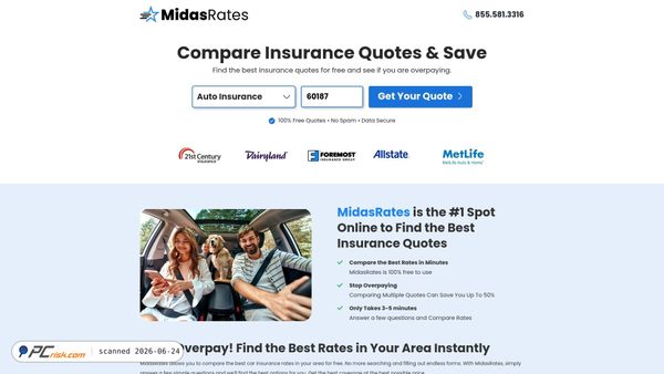 midasrates.com screenshot