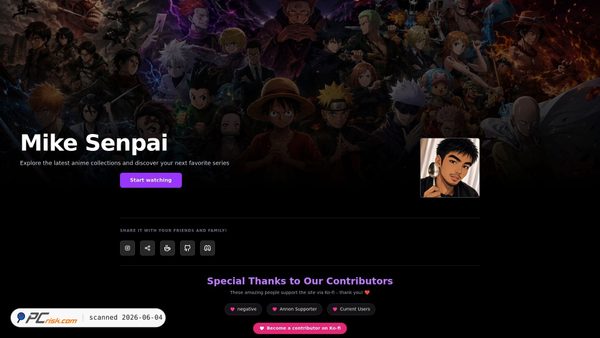 mike-senpai.xyz screenshot