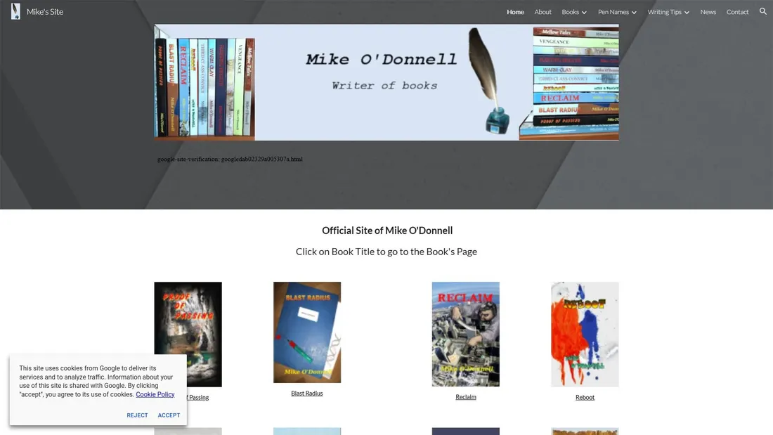 Screenshot of mikeodonnell.co.uk