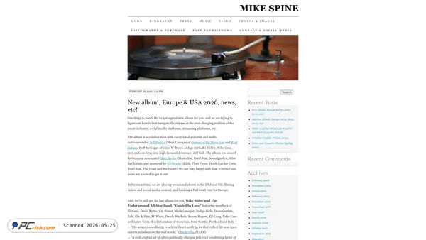 mikespine.com screenshot