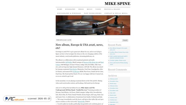 mikespine.com screenshot