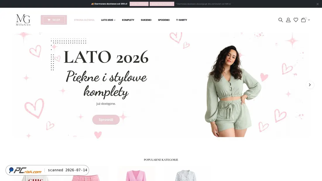 Screenshot of milagos.pl