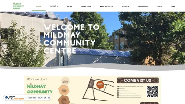mildmaycommunitycentre.org screenshot
