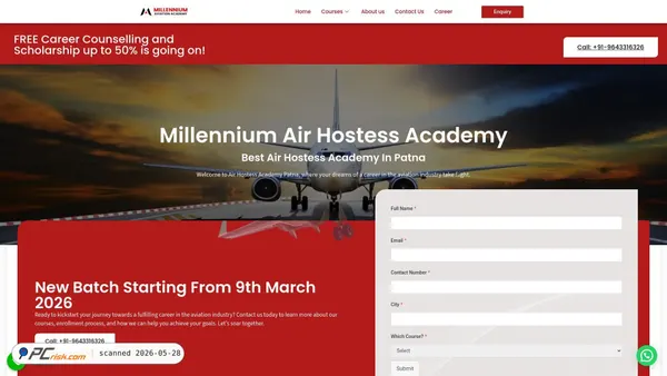 millenniumaviationacademy.com screenshot