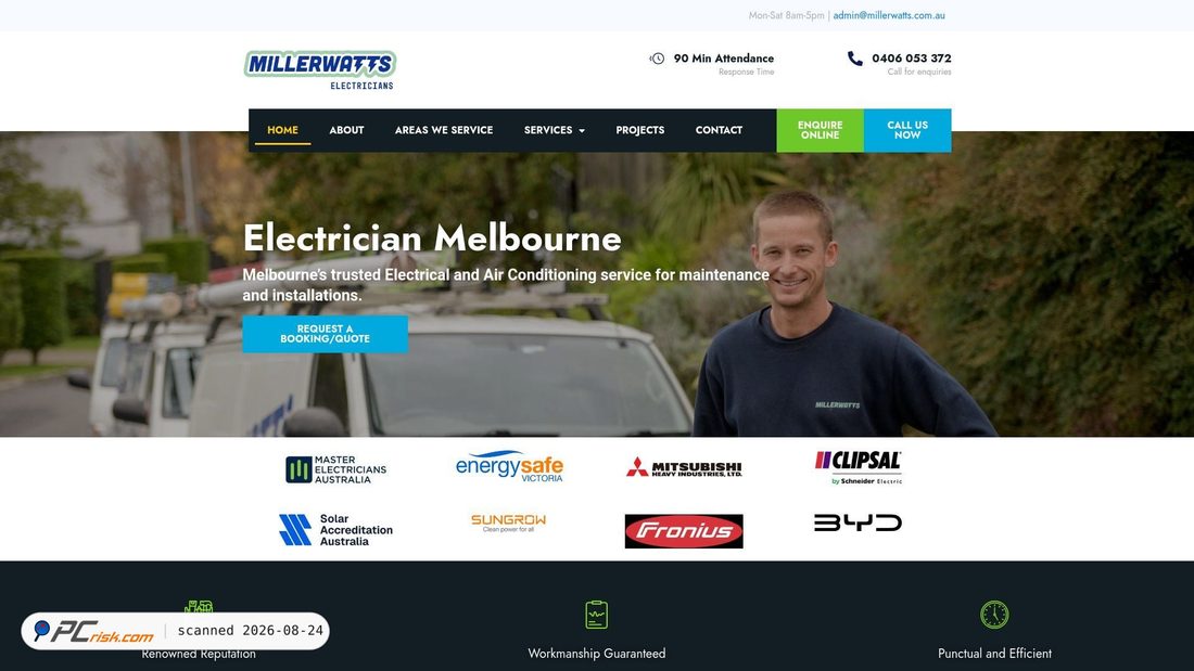 Screenshot of millerwatts.com.au