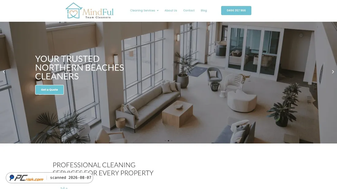 Screenshot of mindfulteamcleaners.com