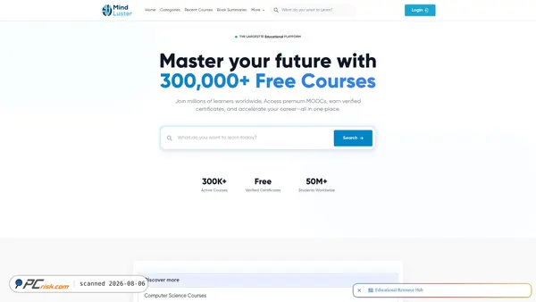 mindluster.com screenshot