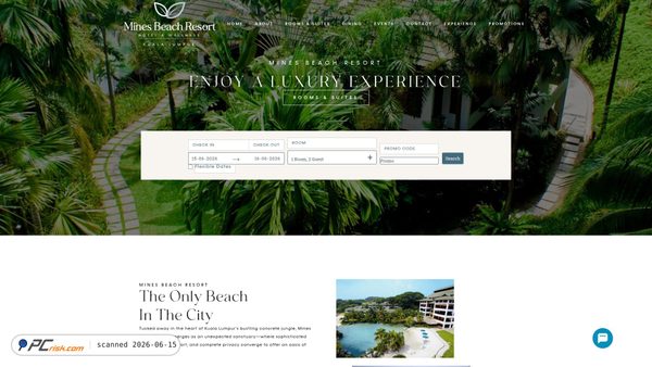 minesbeachresort.com screenshot