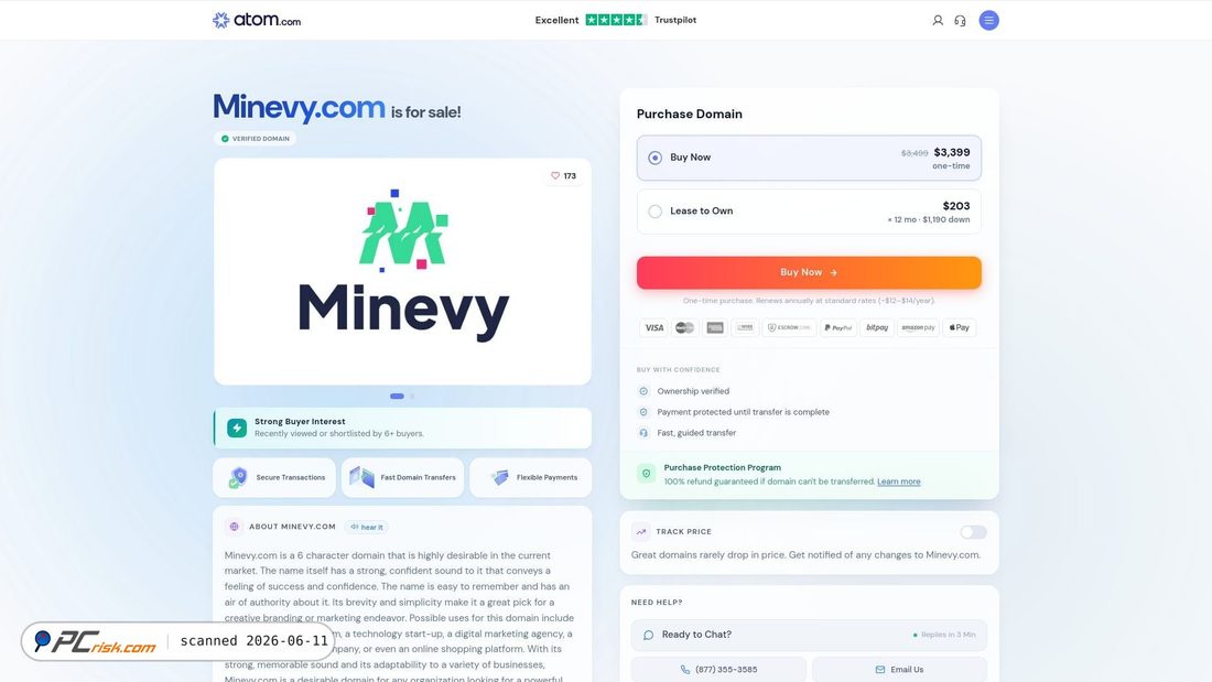 Screenshot di minevy.com