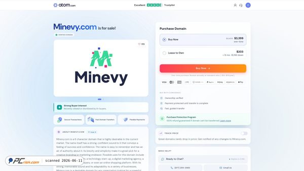minevy.com screenshot