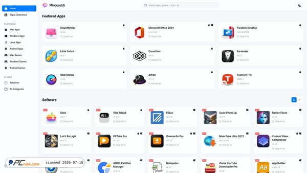 minorpatch.com screenshot