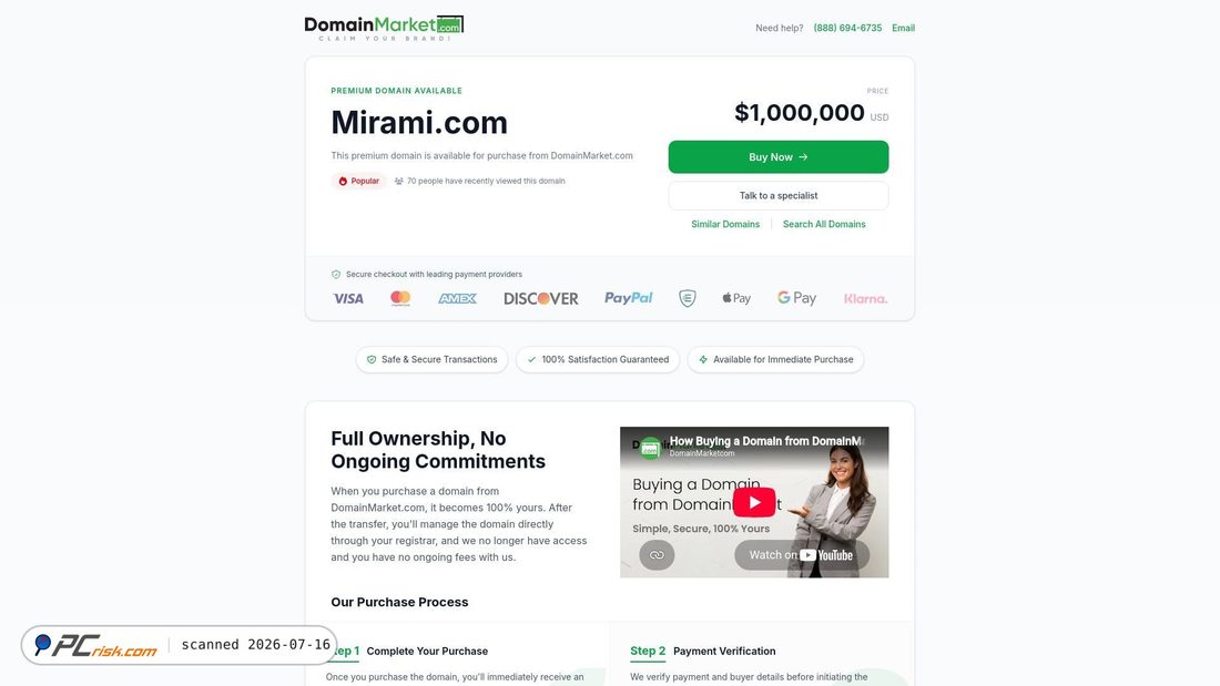 Screenshot of mirami.com