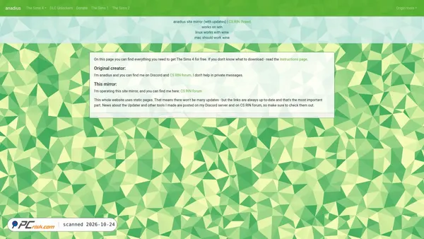 mirror.anadius.cc Screenshot