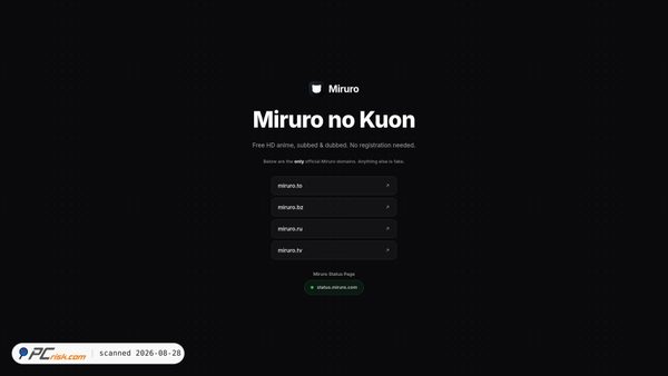 Screenshot di miruro.com