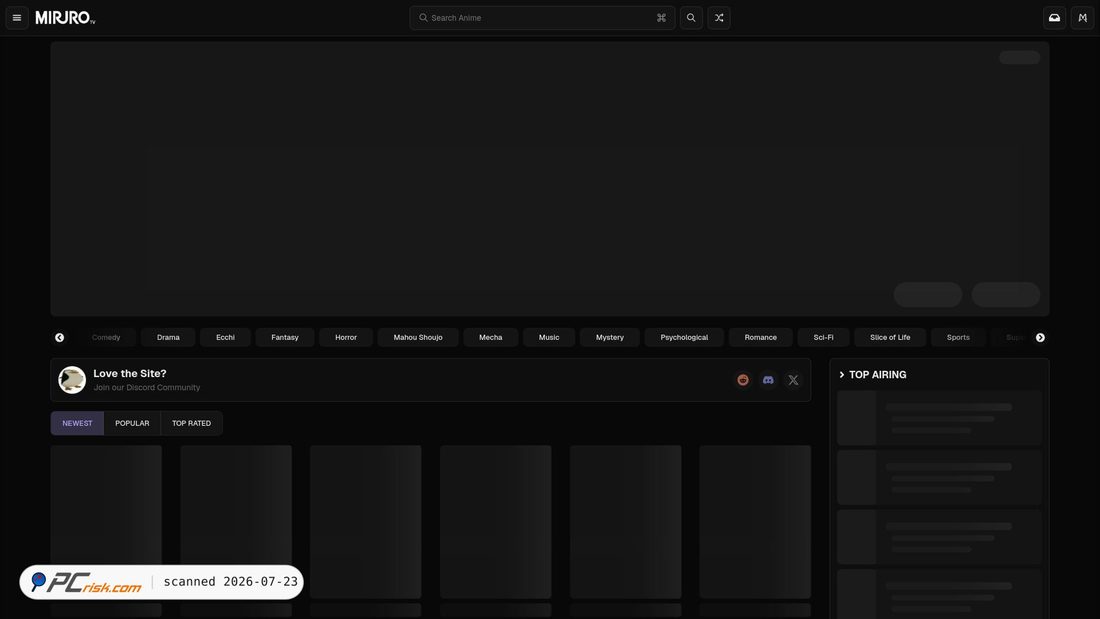 Screenshot of miruro.ru