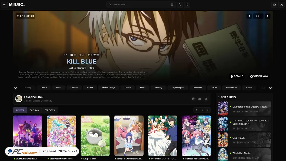 Screenshot of miruro.tv