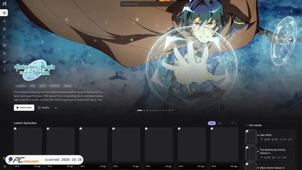 Screenshot di miruro.tv