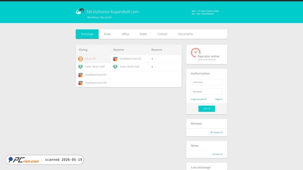 mirzozhonov-buyandsell.com screenshot