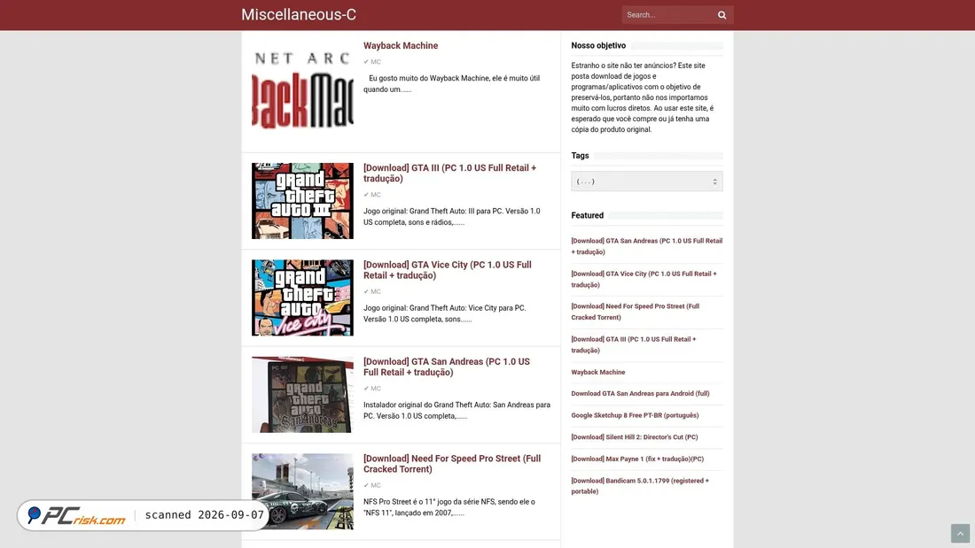 Screenshot von miscellaneous-c.blogspot.com