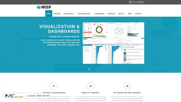 misp-project.org Screenshot