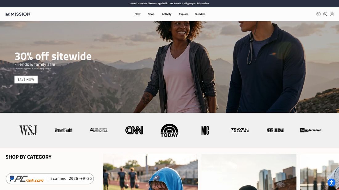 Captura de ecrã de mission.com