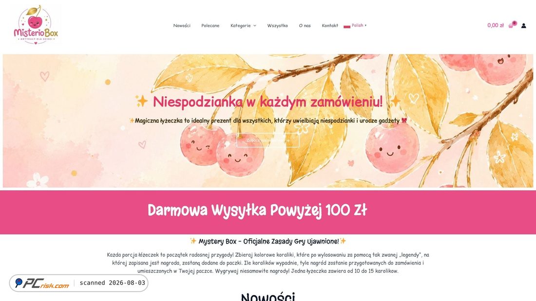 Screenshot of misteriobox.com.pl