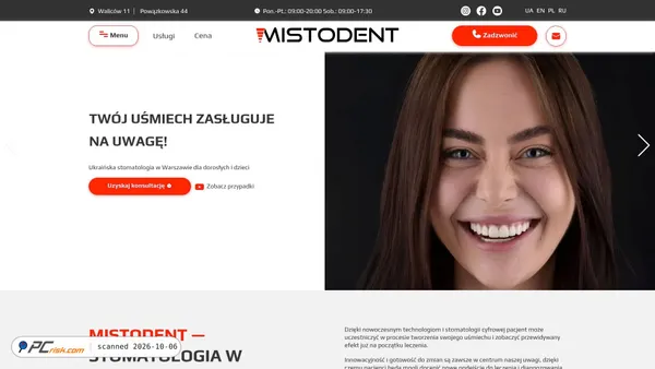 mistodent.pl Screenshot