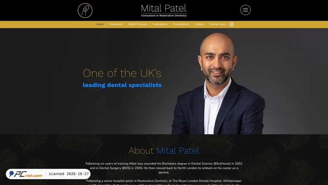 Screenshot of mitalpatel.co.uk