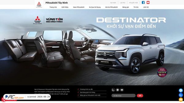 Capture d’écran de mitsubishitayninh.vn