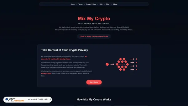 mixmycrypto.net screenshot