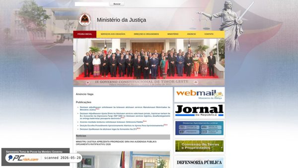mj.gov.tl screenshot