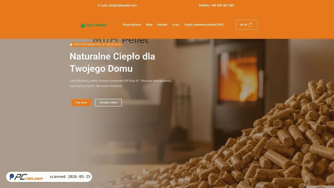 Screenshot of mjhpellet.com