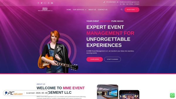 mmeeventmanagement.com screenshot