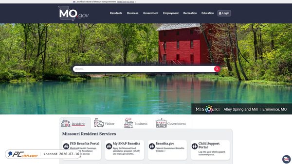 mo.gov screenshot