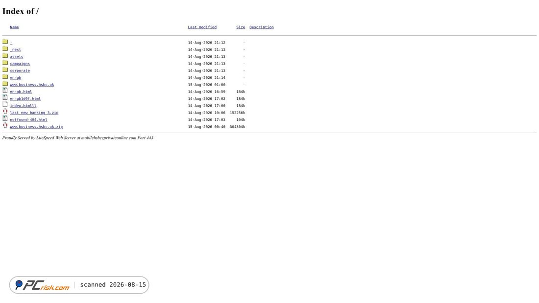 Screenshot of mobilehsbccprivateonline.com