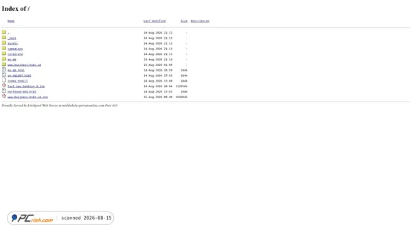 mobilehsbccprivateonline.com screenshot