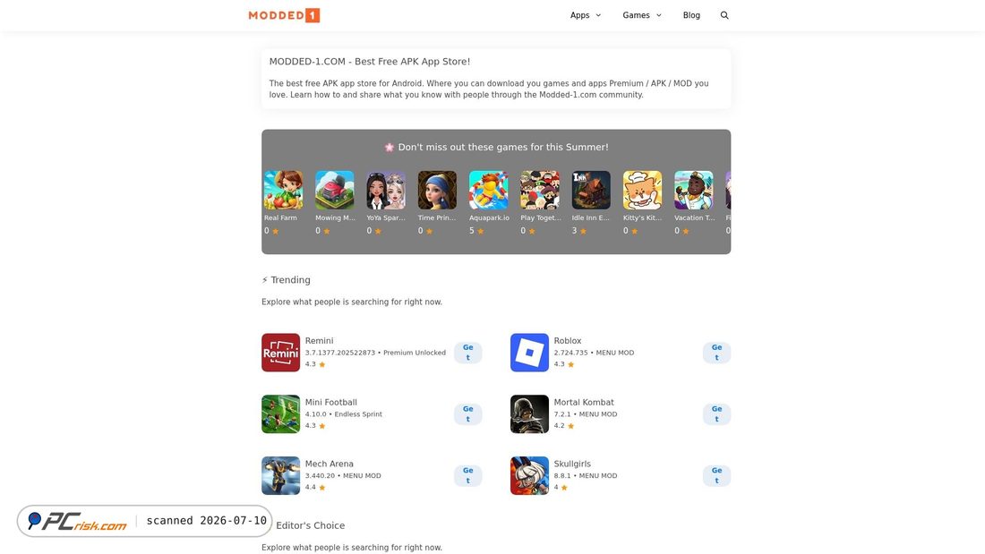 Screenshot di modded-1.com