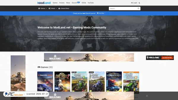 modland.net screenshot