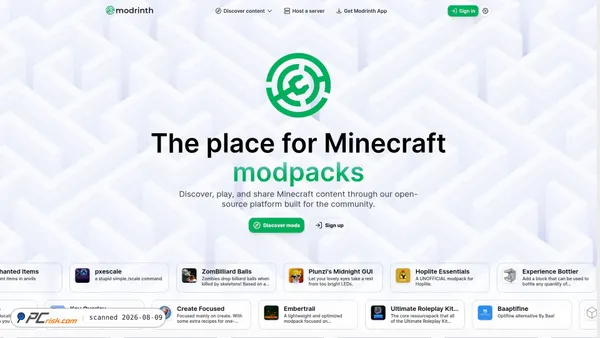 modrinth.com screenshot